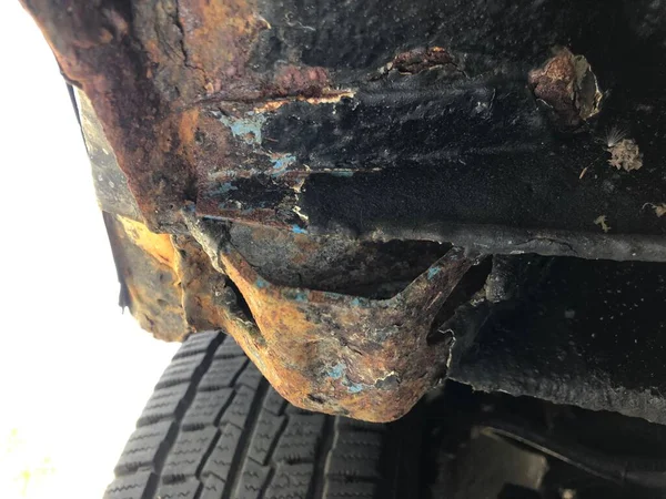 Rust Vehicle Body Corrosion Spots Car — Stock Photo, Image