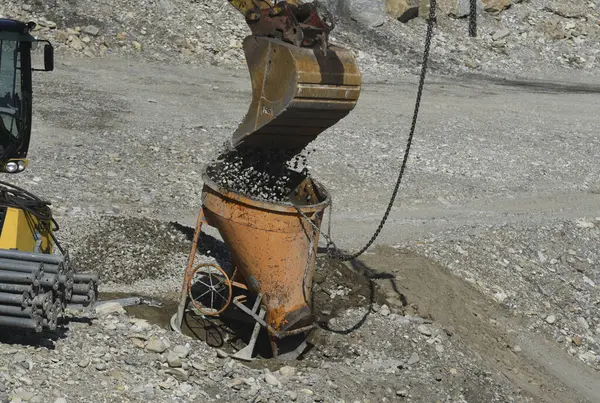 Mineração Recursos Areia Cascalho Para Indústria Construção Civil — Fotografia de Stock