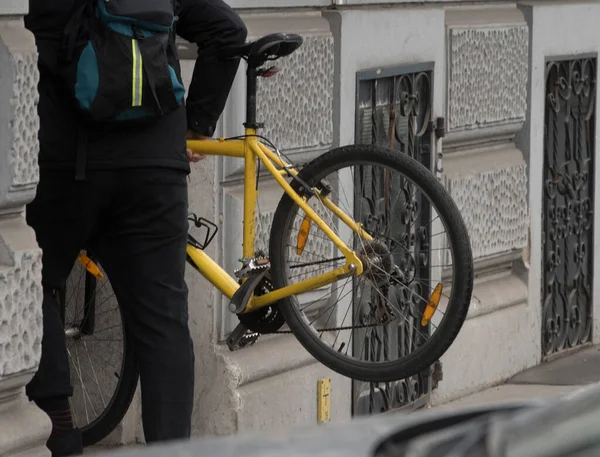 Bicycle Theft Stealing Bike Means Transport Mobility — Stockfoto