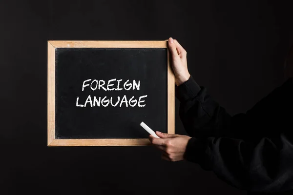 Símbolo Para Una Lengua Extranjera Signo Con Una Lengua Extranjera —  Fotos de Stock
