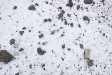 a snowy landscape on a cold winter day, with fallen snow