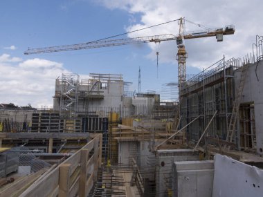 concrete engineering or concrete construction, building architecture in the industry