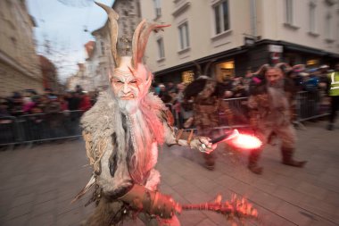 Krampus, Avusturya 'da kötülerin töreni.