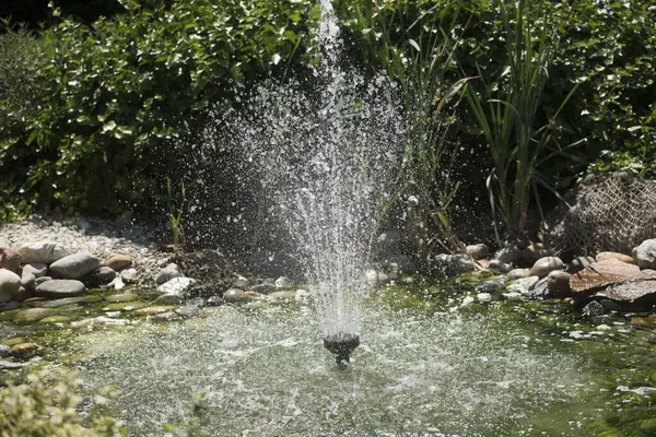 Stock image garden ponds are saving water