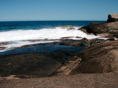 the coastline at the beach, summer holidays at the sea clipart