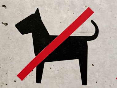 here are dogs forbidden in this aerea clipart