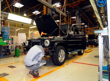 Graz 'daki Mercedes G sınıfının inşaatı