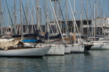 Yelkenli bir gemi, denizde yolculuk için yelkenli gemi.