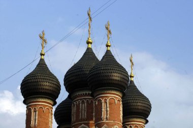 onion dome of the russian orthodox church, sacral religious building clipart