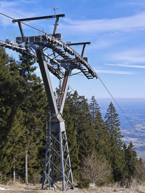 bir asansör veya kablo yolu modern bir hareket ve lojistik yöntemi