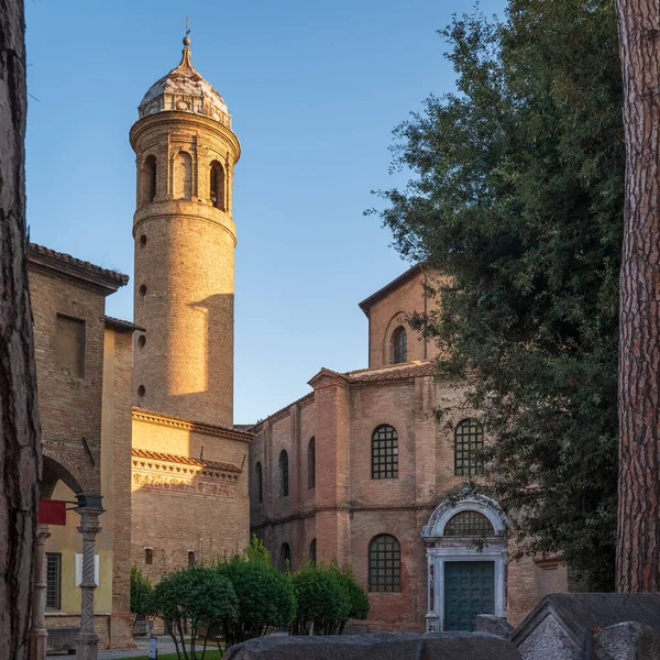Bonita Vista Del Campanario Basílica San Vitale Construido 547 Ravenna — Foto de Stock