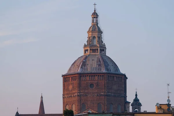Duomo Pavia Kathedraal Van Pavia Pavia Bij Zonsondergang Lombardije Italië — Stockfoto