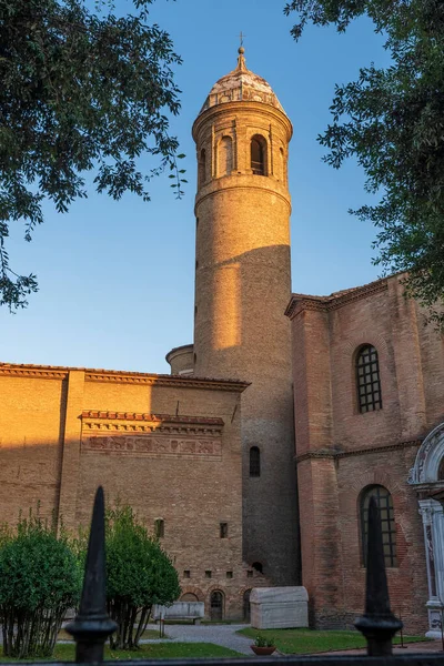 Bonita Vista Del Campanario Basílica San Vitale Construido 547 Ravenna — Foto de Stock