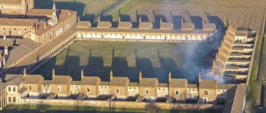 Pavia Tapınağı Certosa manzarası, Pavia, İtalya