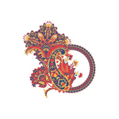 Hint, İran desenli desenli, izole bir süs.