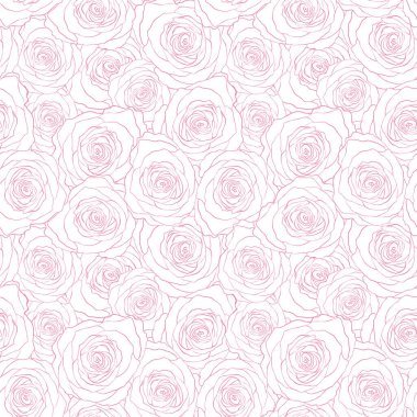 Güllerle kusursuz desen. Çiçek vektör arkaplanı