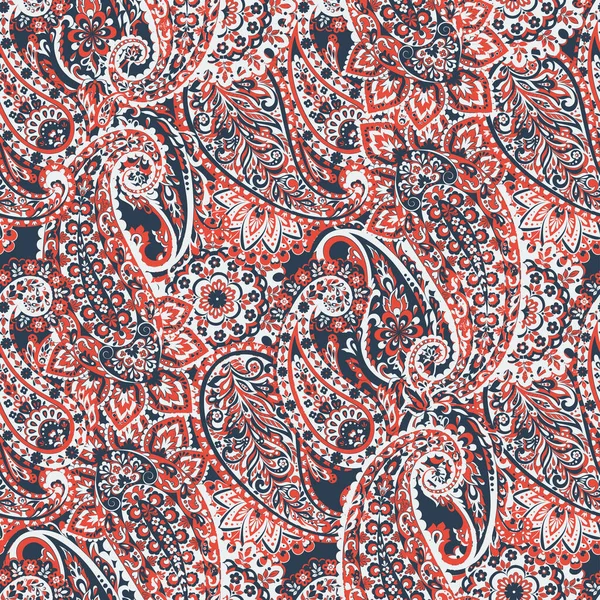 Padrão Sem Costura Paisley Fundo Vintage Estilo Batik —  Vetores de Stock