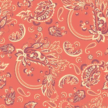 Paisley dikişsiz desen. Batik biçiminde vintage arkaplan