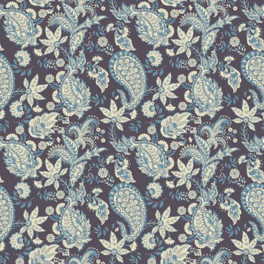 Paisley dikişsiz desen. Batik biçiminde vintage arkaplan
