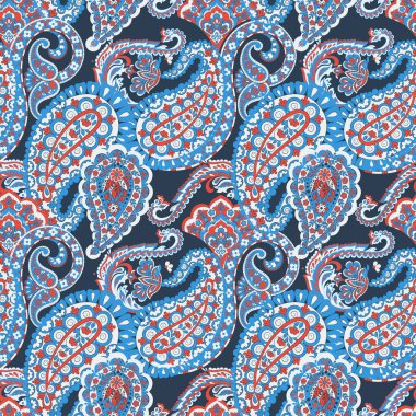 Paisley vektörü pürüzsüz desen.