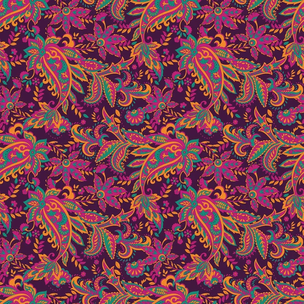 Paisley Floral Vector Seamless — 스톡 벡터