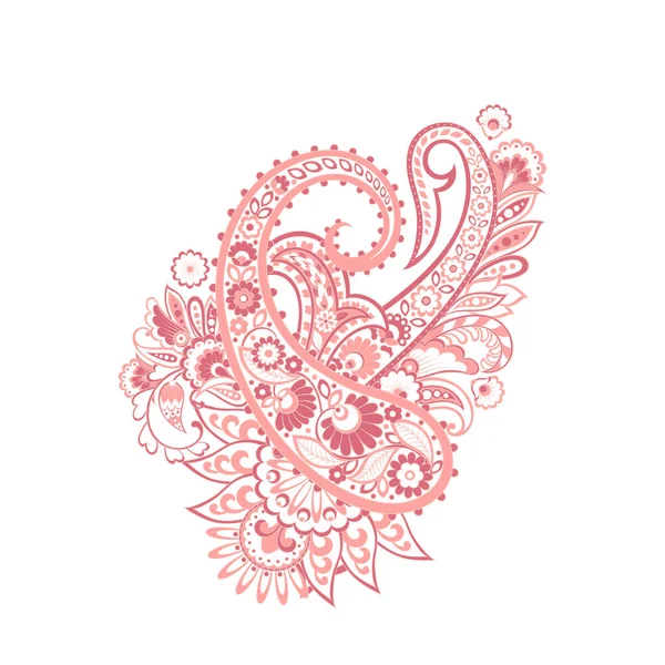 Paisley Isolated Card Paisley Isolated Design Paisley Vector Pattern — ストックベクタ