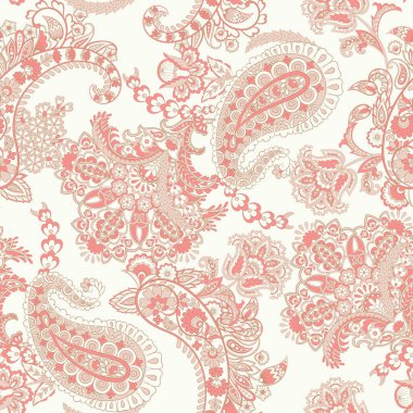 Paisley Çiçek Doğulu Etnik Düzen. Kusursuz Hint kumaşı desenleri.
