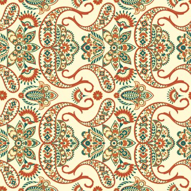 Şal desensiz vektör deseni. batik biçimi arkaplanı