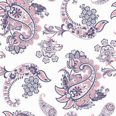 Paisley dikişsiz desen. Vektör etnik süsü