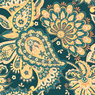 Hint tarzında çiçekli desensiz desenler. Çiçek vektör arkaplanı