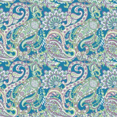 Paisley dikişsiz desen. Batik biçiminde vintage arkaplan