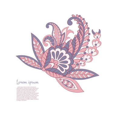 Hint, İran desenli desenli, izole bir süs.