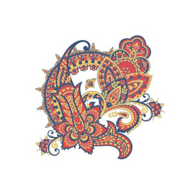 Hint, İran desenli desenli, izole bir süs.