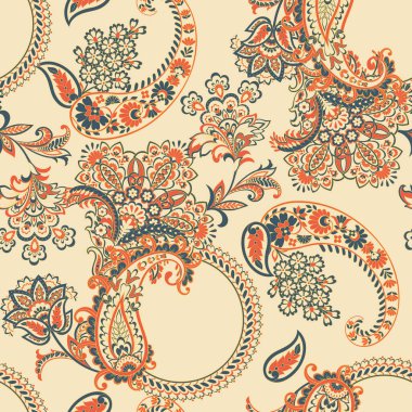 Çiçek desenli, desenli vektör çizimi. pürüzsüz arkaplan