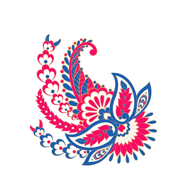 Paisley Çiçek Doğulu Etnik Düzen. Vektör Arapça Süslemesi