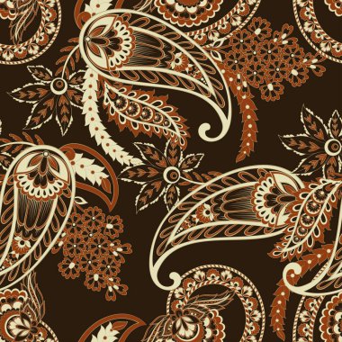 Paisley vektörü pürüzsüz desen.