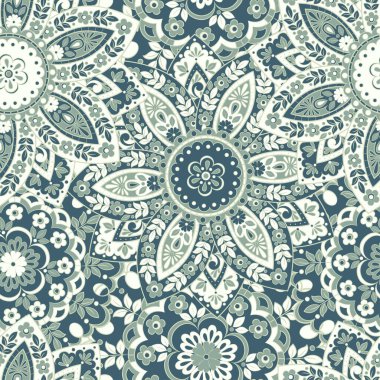 Renkli çiçek desenli. Vektör etnik mandala geçmişi