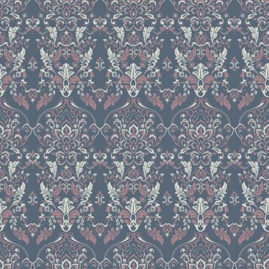 Vektör Barok çiçek deseni. Klasik çiçek süsü. Duvar kağıtları, tekstil, kumaş için klasik doku