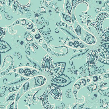 Paisley Damask süsü. Kusursuz Vektör deseni