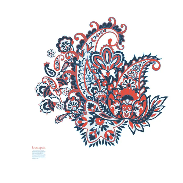 Vektör Paisley münzevi tebrik kartı