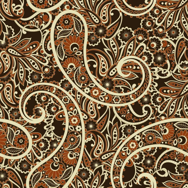 Paisley dikişsiz desen. Batik biçiminde vektör Vintage arkaplanı