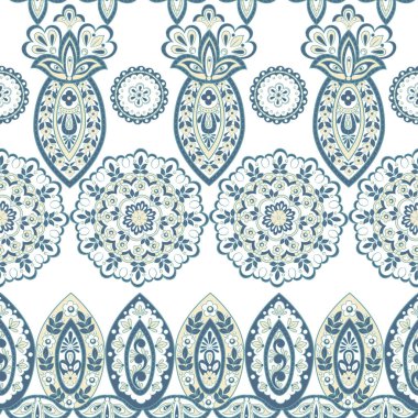 Hint usulü çiçek desenli, pürüzsüz Damask deseni. Çiçek vektör duvar kağıdı