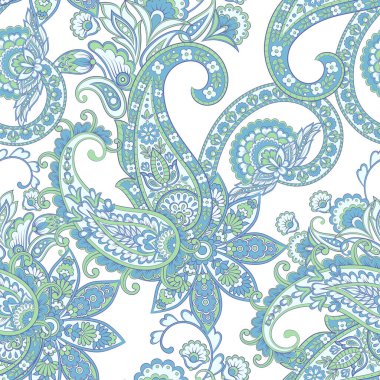 Çiçeksel elementlerle desenli, pürüzsüz etnik desen..