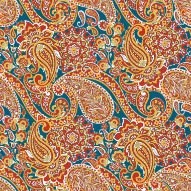 Paisley dikişsiz desen. Batik biçiminde vintage arkaplan