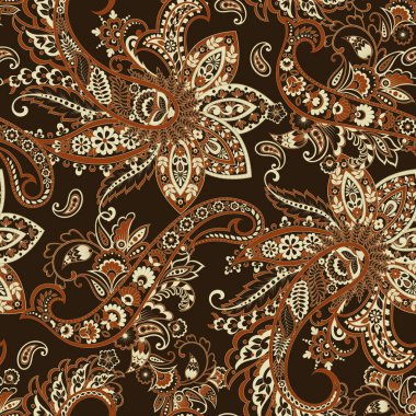 Paisley Damask süsü. Kusursuz Vektör deseni