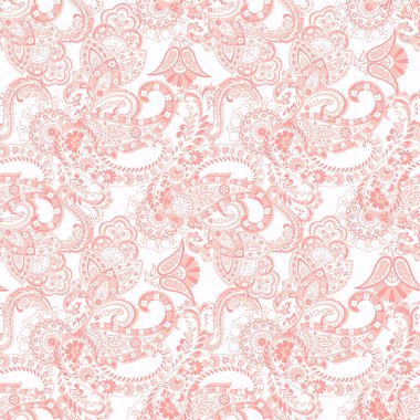 Paisley Damask süsü. Kusursuz kalamkari vektör deseni