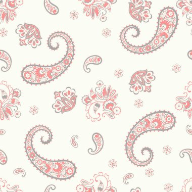 Paisley dikişsiz desen. Vektör çiçek süsü