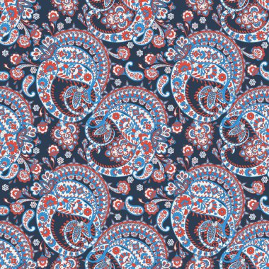 Paisley seamless pattern for fabric design.