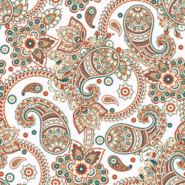 Paisley Ornamental seamless pattern. kalamkari vector floral background