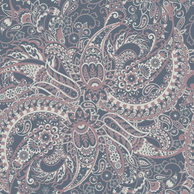 Paisley dikişsiz desen. Batik biçiminde vintage arkaplan